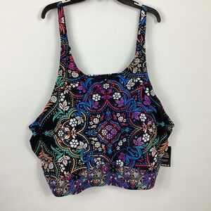 Torrid Medallion High Neck Bikini Top Size 6X NWT